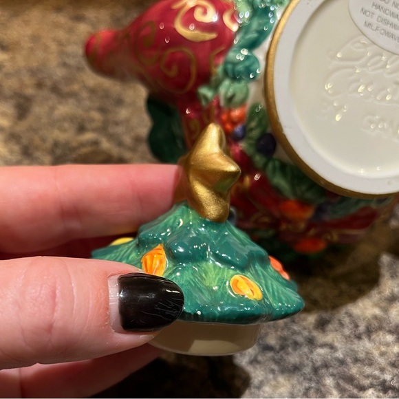 Bella Casa by Ganz Christmas Tree Tea Set Vintage Holidays Colorful Decoration - Picture 8 of 15